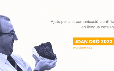 Oberta la tercera convocatòria Joan Oró d’ajuts de suport per a iniciatives de foment de la cultura científica en català, amb una dotació de 300.000 euros